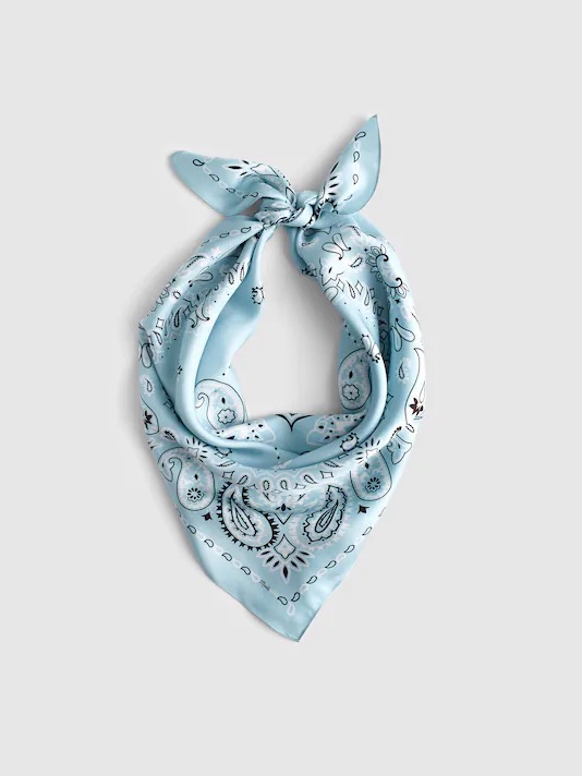Madewell Light Blue Paisley Bandana